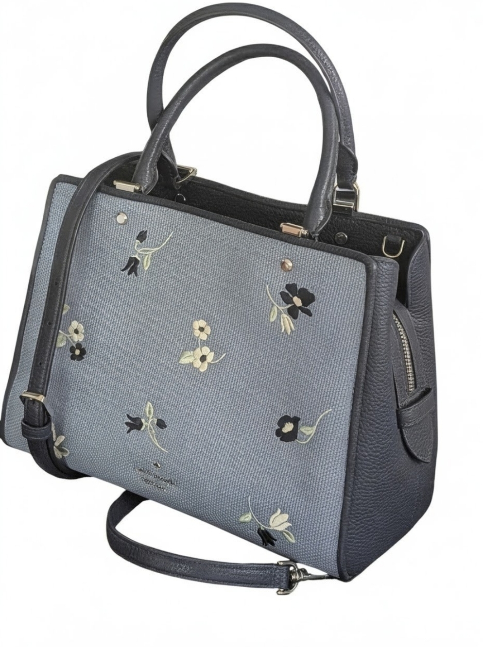 Kate Spade ♠️ Leila Floral Embroidered Medium Triple Compartment bag Satchel